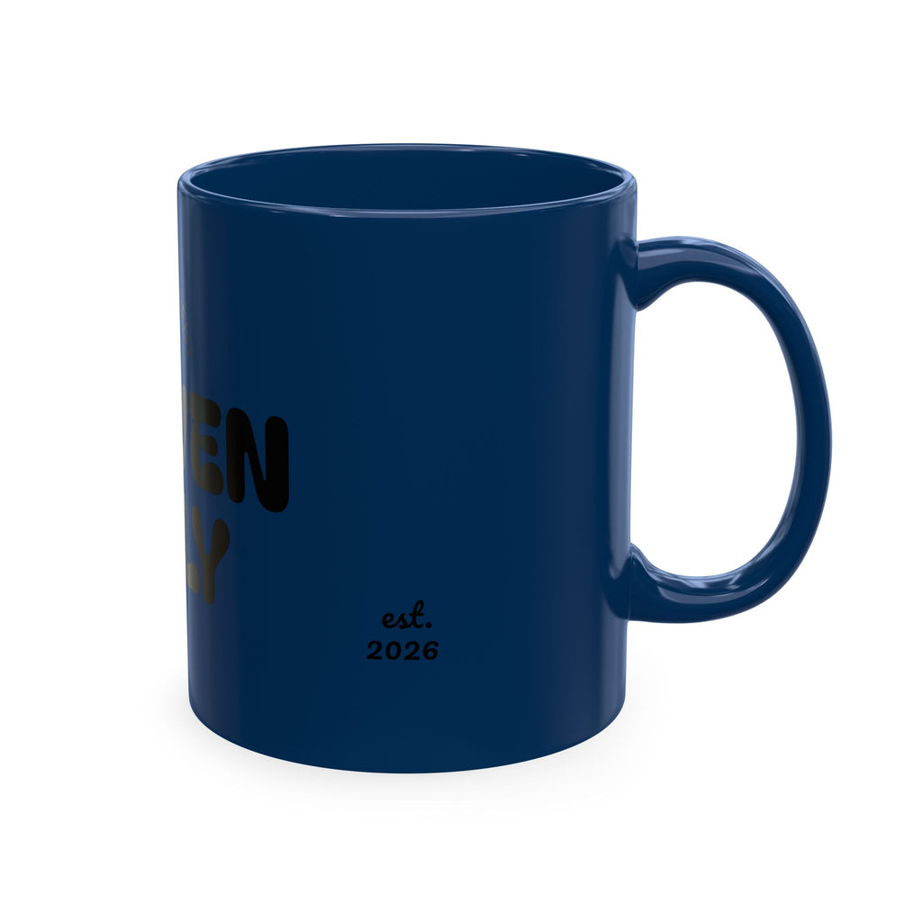 Proven Daily Ceramic Mug — "Built Different est. 2026" Motivational Coffee Cup