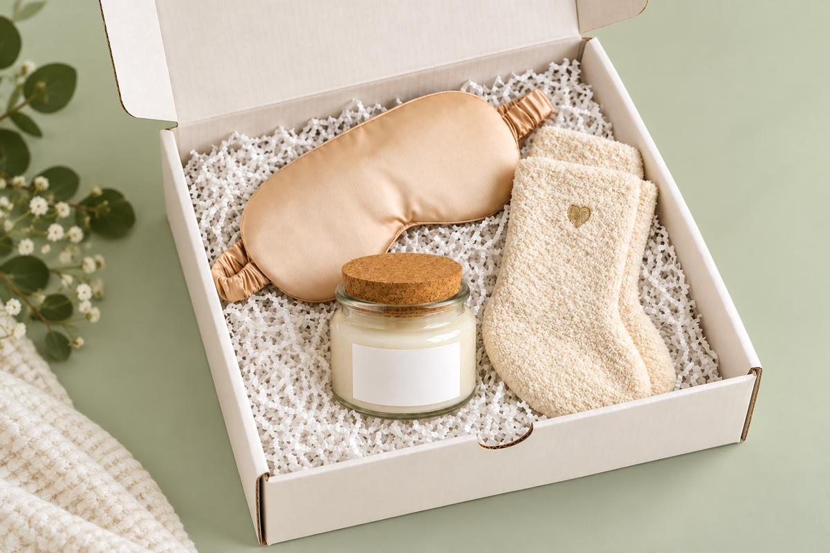 Soy Wax Candle & Eye Mask Gift Set