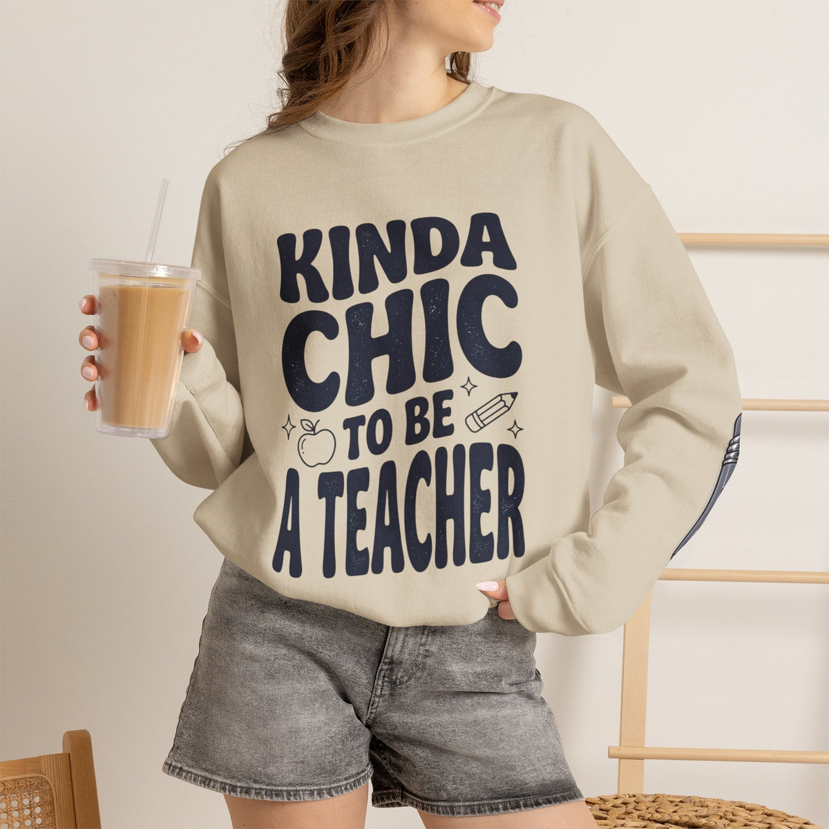 Kinda Chic To Be A Teacher Sweatshirt | Teacher Shirt, School