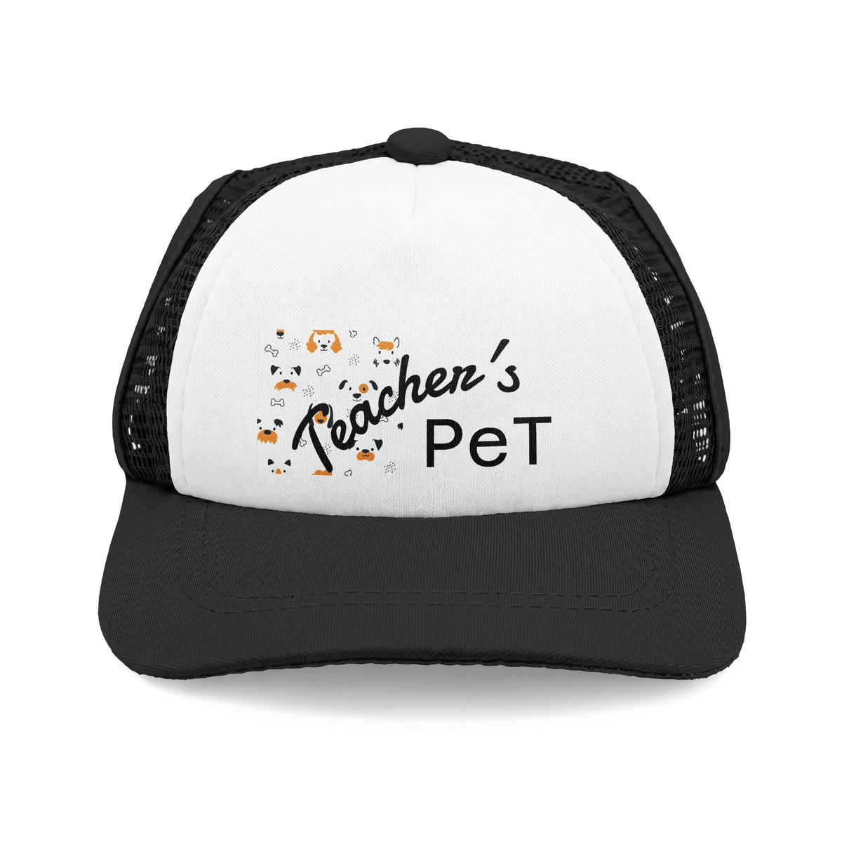 Teacher's Pet Trucker Hat - Cute Paw Print Dog Cap for your furry pal.